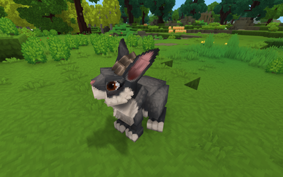 Feeding a carrot to a bunny to stop it from running away