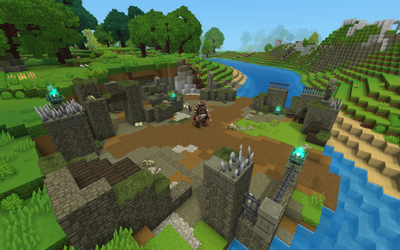 The Large Praetorian Skeleton boss arena is surrounded by green flames