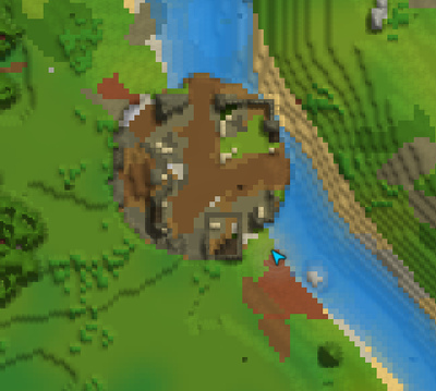 Look for brown round arenas in the Emerald Grove!